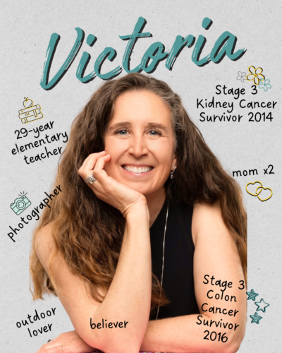 Original contributor portrait and biographical artwork for Victoria Orlando.